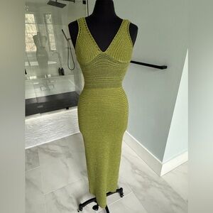 Ronny Kobo green knit dress, size S